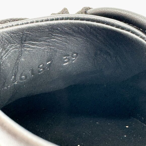 Gucci Low Top GG Sneakers Size 39 US 9 Black Monogram Logo Canvas Leather - Picture 14 of 14